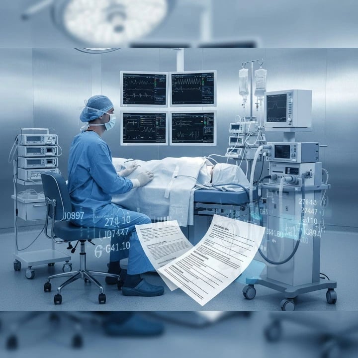 Anesthesiologist providing care